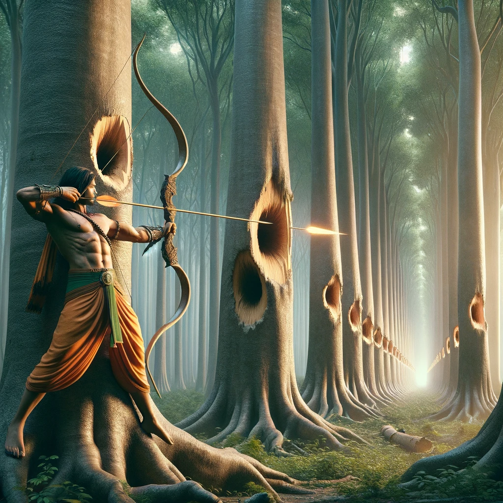 Rama’s Pierces the Seven Sala Trees
